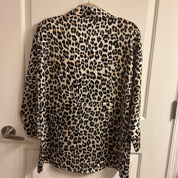 Leopard Stolen Glance Blouse - Molly Bracken - Off White Leo - L - Picture 6 of 9